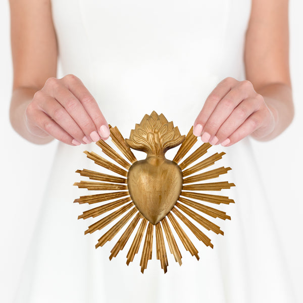 Sunburst Sacred Heart ~ Gold