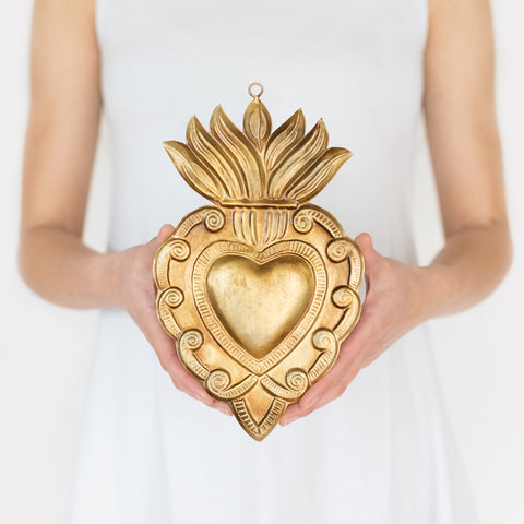 Large Sacred Heart ~ Gold