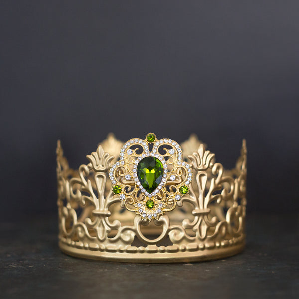 May Birthstone Crown Cake Topper ~ with Emerald Rhinestones