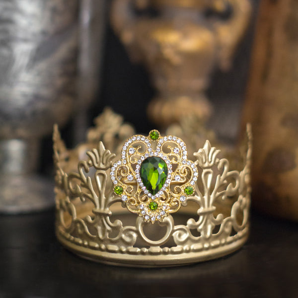 May Birthstone Crown Cake Topper ~ with Emerald Rhinestones