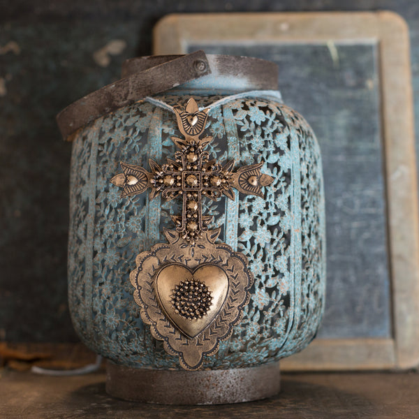 Black & Gold Cross ~ Sacred Heart