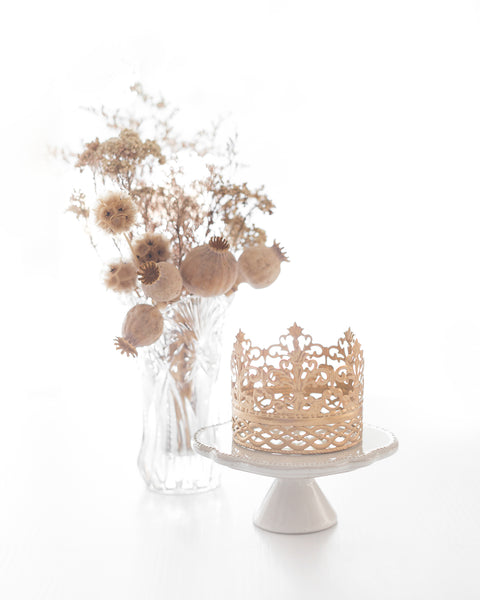Gold Crown Cake Topper ~ Ivy