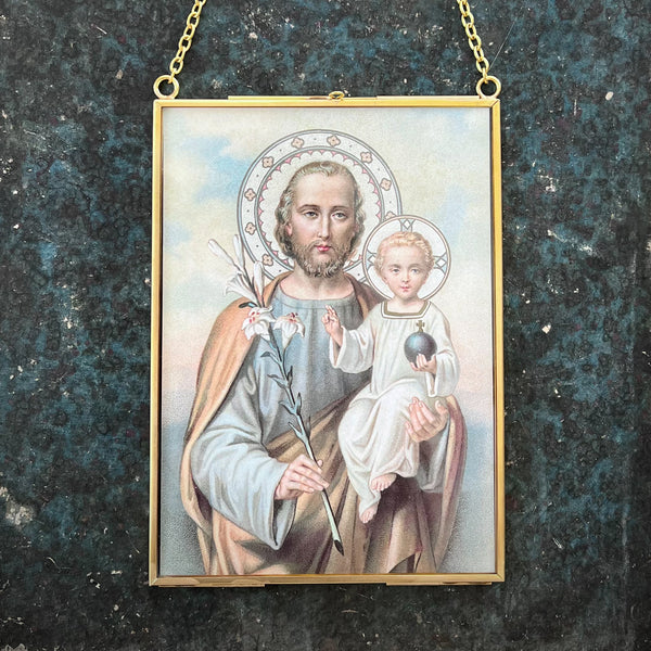 Saint Joseph and Baby Jesus 5x7