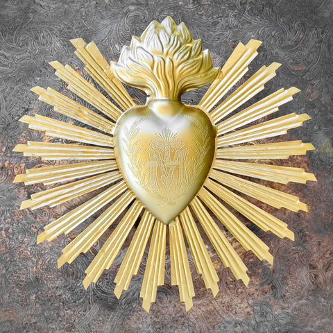 Sunburst Sacred Heart ~ Bright Gold