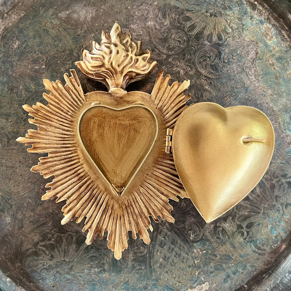 Sacred Heart with red rhinestone