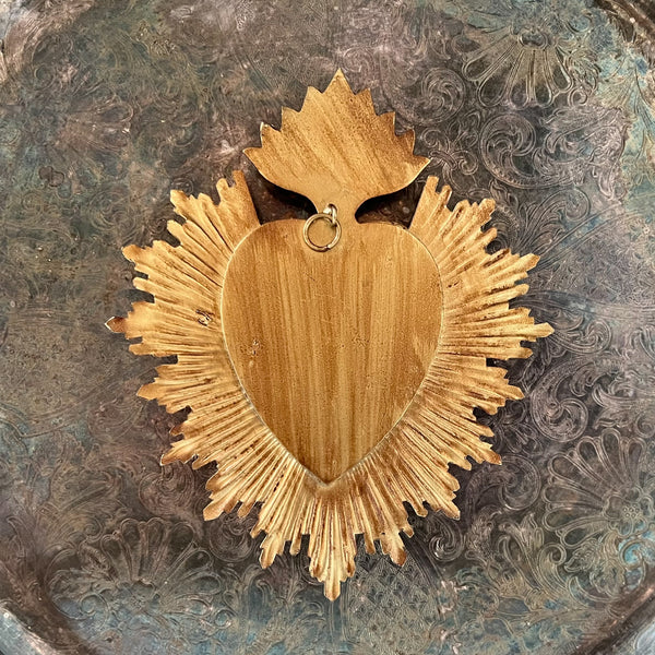 Sacred Heart with red rhinestone