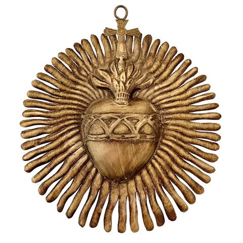 Sacred Heart Sunburst Crown of Thorns