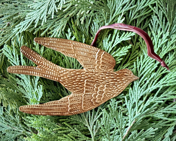 Gold Dove Christmas Ornament