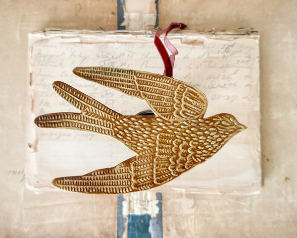 Gold Dove Christmas Ornament