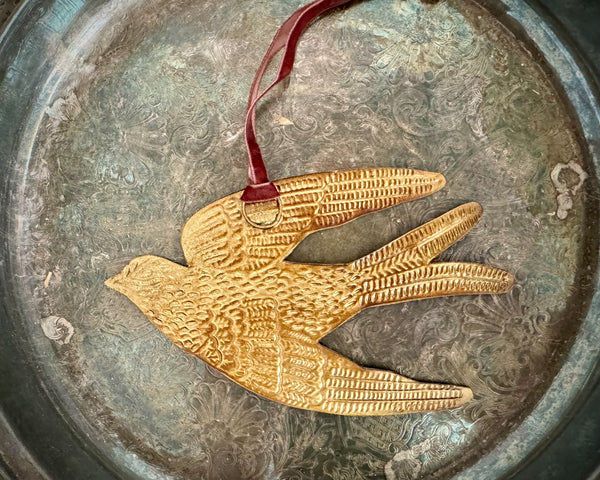 Gold Dove Christmas Ornament