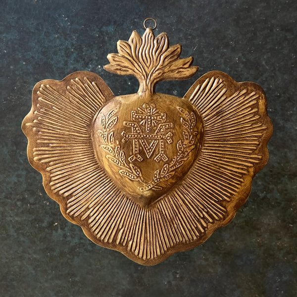 Sacred Heart, Marion Cross ~ Antique Gold