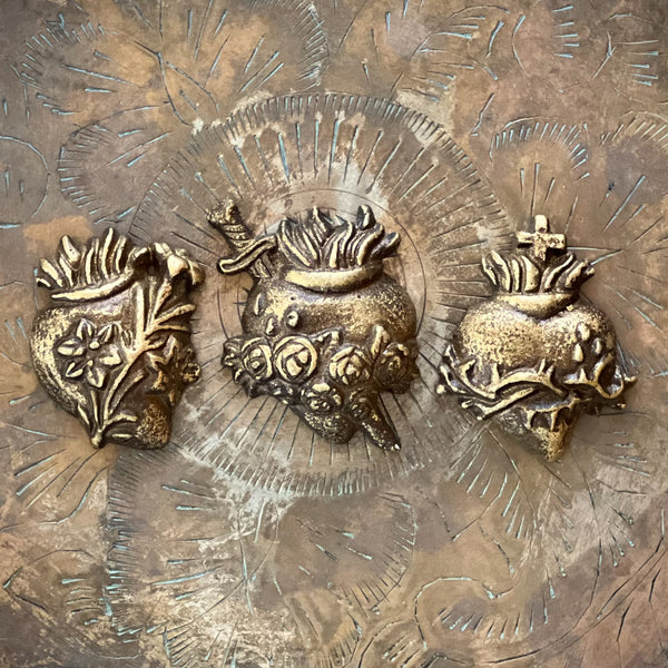 Sacred Heart Magnets, set of 3.