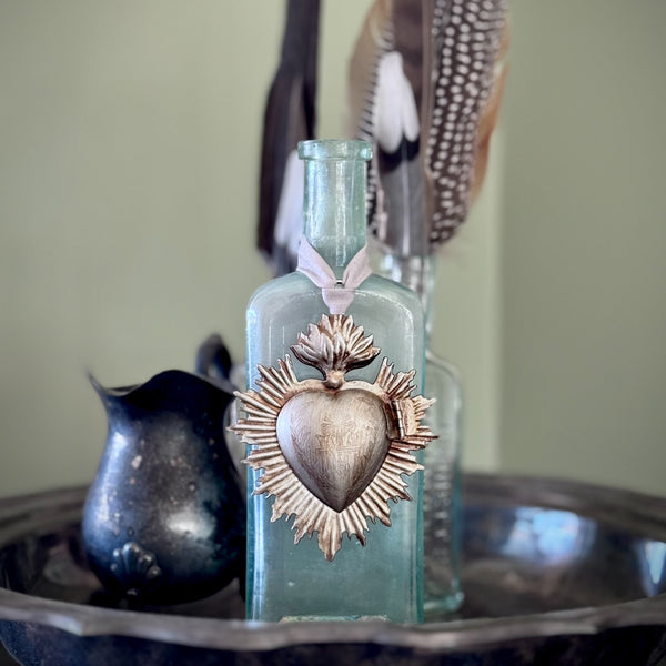 Small Sacred Heart ~ Silver