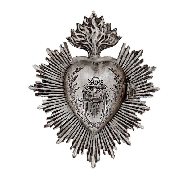 Sacred Heart ~ Black/Silver