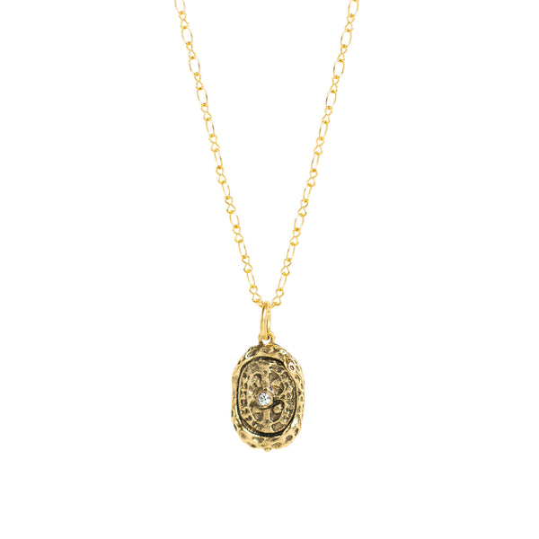 St Benedict Cross Necklace ~ Matte Gold