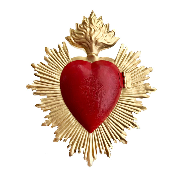 Sacred Heart ~ Red/Gold