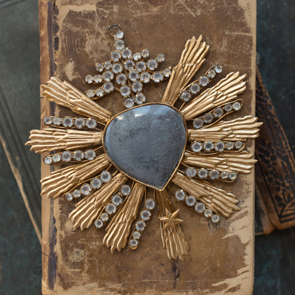 Rustic Sacred Heart ~ Gold